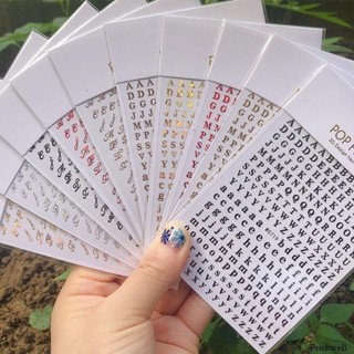 Peak Nhãn dán kim loại tự dính 26 Nhãn dán chữ dán DIY Trang trí A-Z Nhãn dán