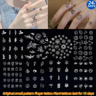 Kaleidoscope họa tiết hình xăm ngón tay dễ thương thực vật hình xăm chống thấm nước nhãn dán kéo dài trong 15 ngày hình xăm giả tạm thời