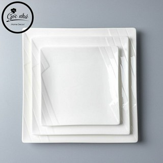 Dĩa vuông tạo hình Flash decor hiện đại bàn ăn gia đình, nhà hàng