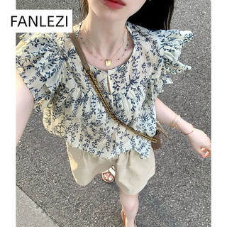 FANLEZI Áo Sơ Mi áo sơ mi nữ áo kiểu hàn quốc Fashion Xinh  rực rỡ nhí nhảnh WCS24403W5 15Z240408