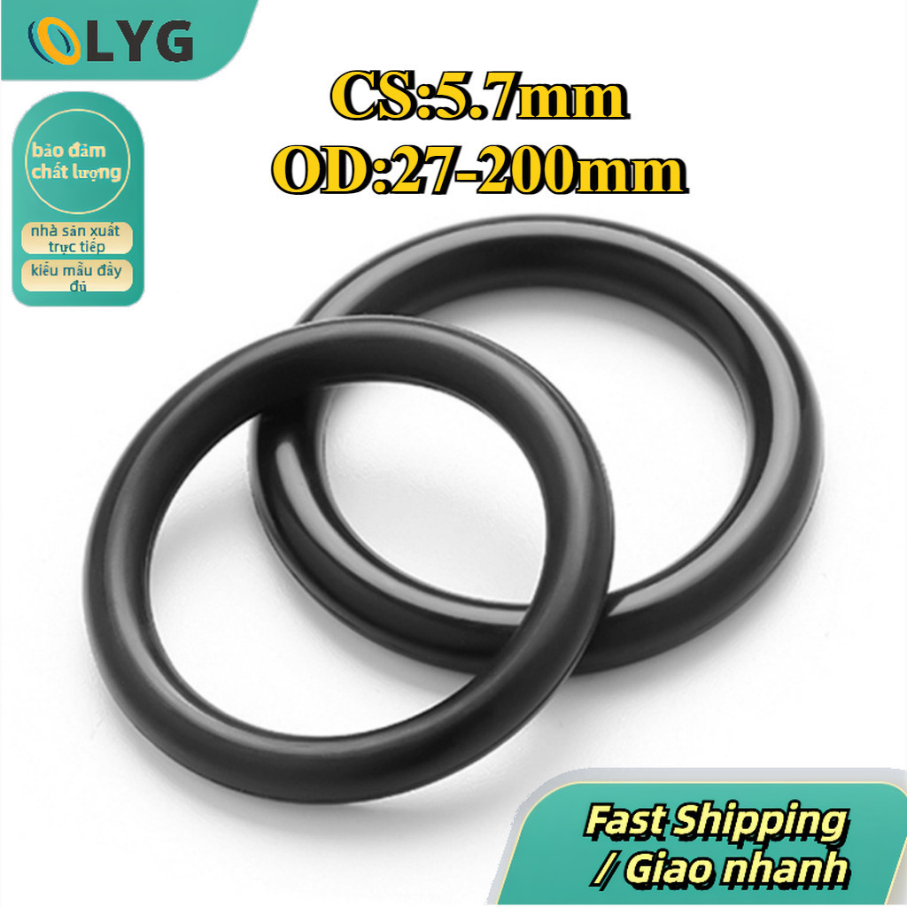 Vòng đệm cao su oring/ gioăng NBR CS5.7mm * OD30-200mm