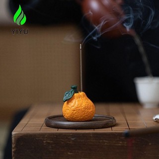Yiyu Giá Đỡ Nhang Trầm Hương Bằng Gốm Màu Cam May Mắn Bền Bỉ