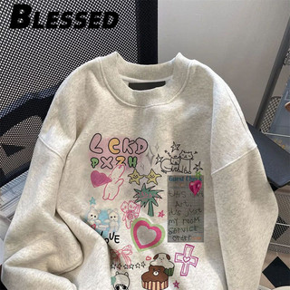 Blessed Áo Khoác hoodie áo khoác nữ zip hoodie New Style Korean Chất lượng cao WTX23B0UZ0 4Z240126