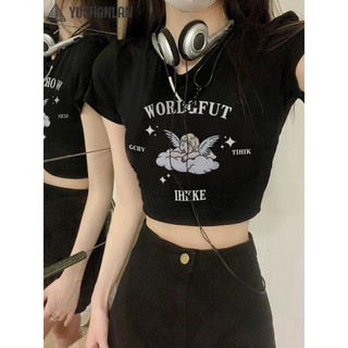 YUSHANLAN áo phông áo thun nữ croptop baby tee Phong cách Casual Đơn giản Fashion WTX2410NSO 5Z240130
