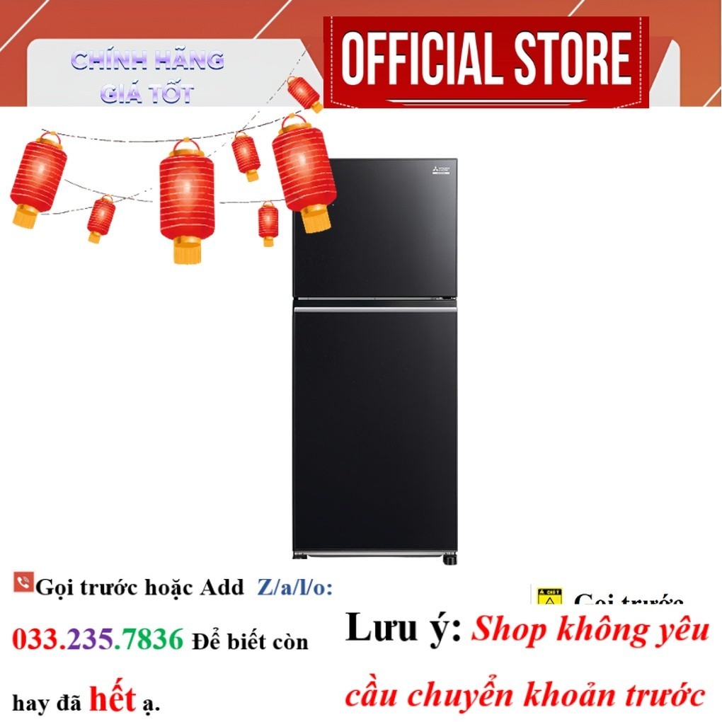 Tủ lạnh Mitsubishi MR-FX47EN-GBK-V 376 lít, ngăn đá trên, màu đen ánh kim