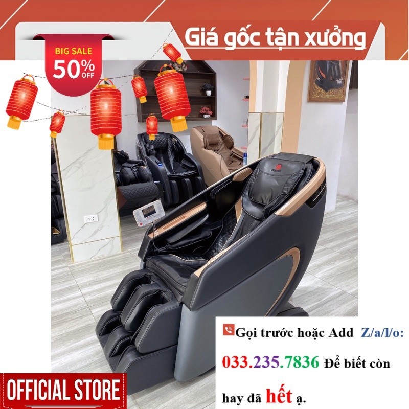 Ghế massage toàn thân Okinawa OS-392 bi silicon di chuyển công nghệ 4D 