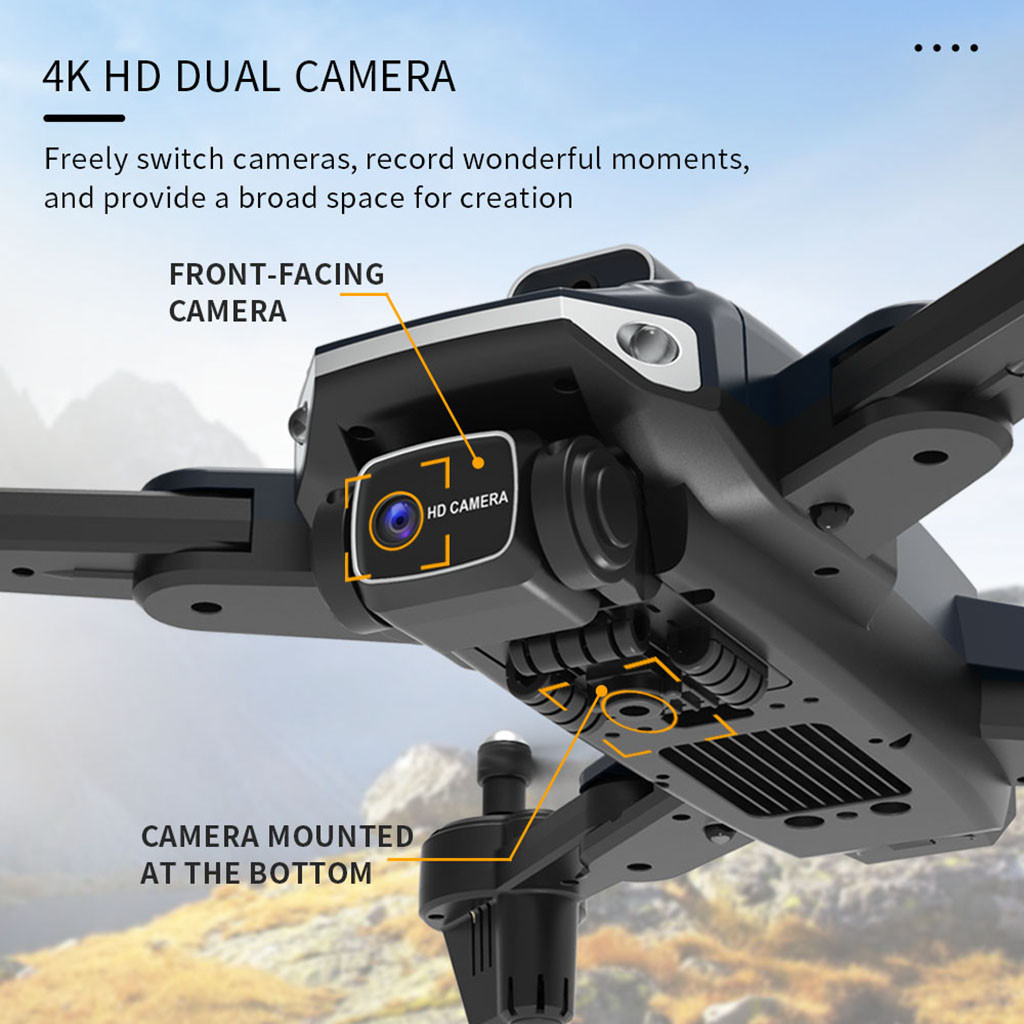 Qwinout H109 RC Đồ Chơi Máy Bay Chuyên Nghiệp 4K HD Camera Kép WIFI FPV Tránh chướng ngại Vật Độ Cao Giữ Quadcopter Có Thể Gập Lại Để | BigBuy360 - bigbuy360.vn