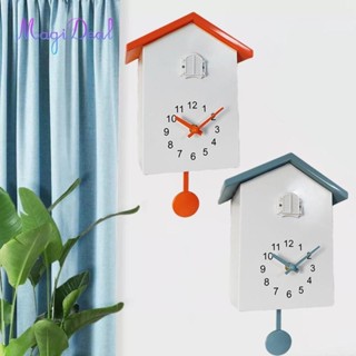 Đồng hồ treo tường MagiDeal Cuckoo, Nhà chim Tối giản Đồng hồ hiện đại Con lắc, Treo tường hoặc Bàn / Kệ Đồng hồ đứng Nghệ thuật cho gia đình Trang trí văn phòng phòng phòng khách