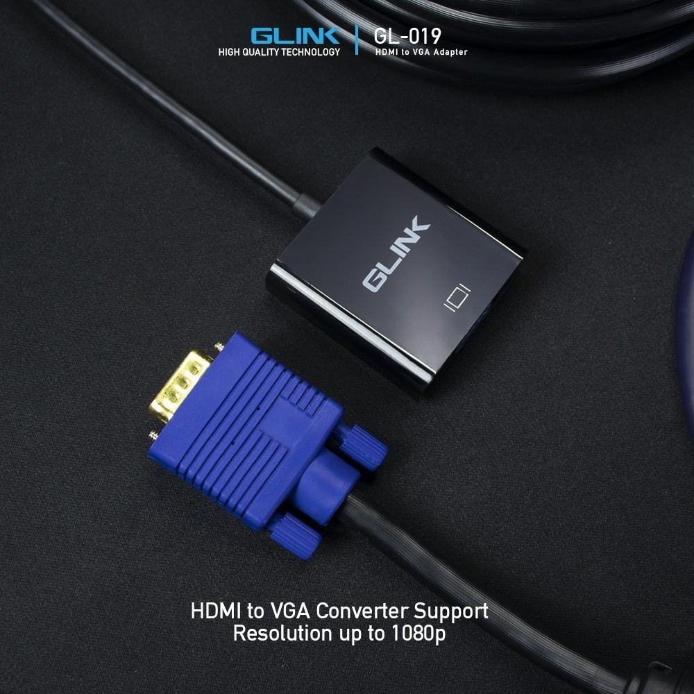 Cáp chuyển đổi tín hiệu HDTV sang VGA GL019 Audio GL-019 Bộ chuyển đổi HDMI