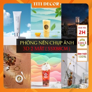 Phông Nền 3D 2 mặt TiTi Decor chuyên chụp ảnh sản phẩm, tấm phông chụp ảnh nền chụp ảnh giấy 3D