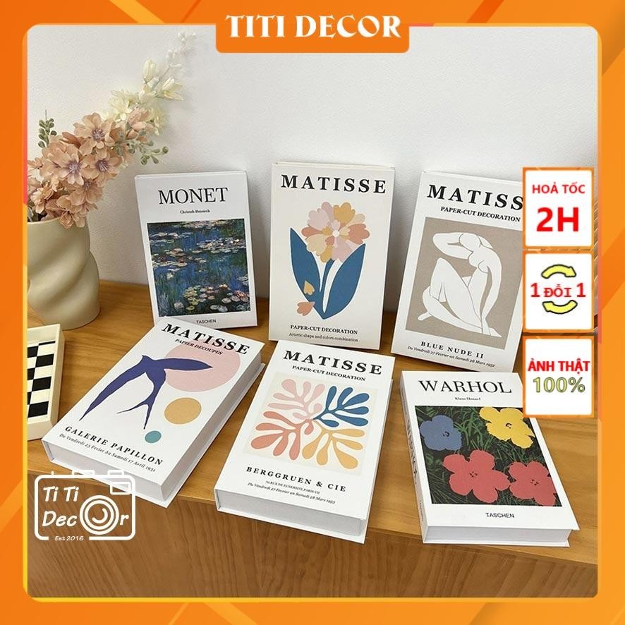 Mô Hình Sách Trang Trí Mỹ Thuật TiTi Decor Dùng Để Trang Trí Nhà Cửa, Mô Hình Sách Decor Bàn Làm Việc