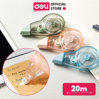 Bút xóa băng học sinh 20m xinh xắn deli - xóa sạch khô nhanh viết đè lên ngay băng kéo văn phòng nhiều màu