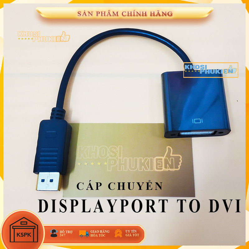 Cáp chuyển cổng displayport sang DVI - Đầu chuyển DP sang DVI - displayport to DVI - cáp kết nối dis