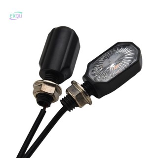 Turn Signal Lights 12V 2pcs Black Blinker Indicator Mini Motorcycle New[EXQU]