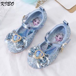 Giày công chúa Elsa bé gái mới Giày pha lê thời trang bé gái