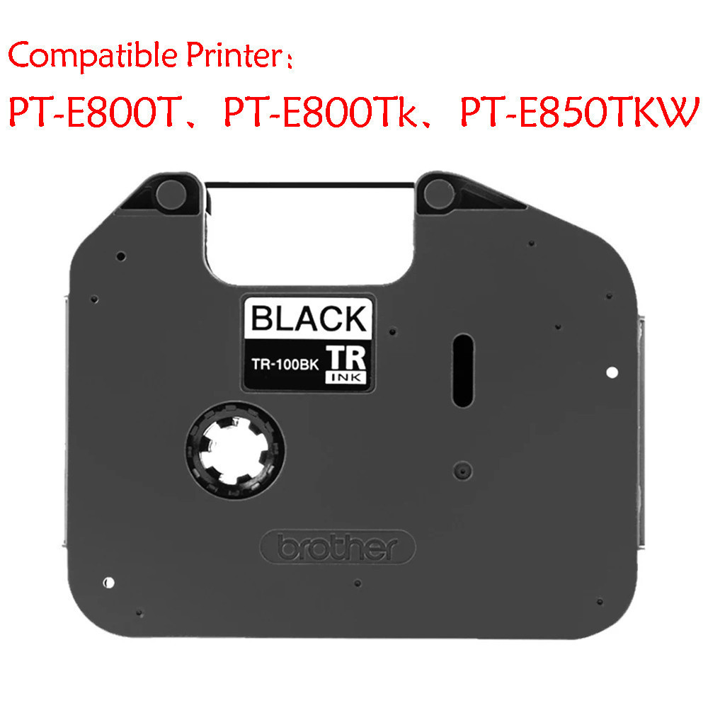 Băng nhãn đen PT-100BK Tương thích TR-100BK Máy in ruy băng Brother TP-E800T E800TK E850TKW