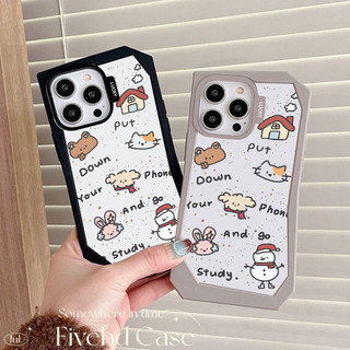 Tương Thích Cho iPhone 11 15 12 13 14 Pro Max X Xr Xs 8 7 6 Plus SE 2020 Vỏ Thiết Kế Chống Rơi Không Đều Mèo Hoạt Hình Bảo Vệ Chống Sốc Vỏ Cứng Acrylic