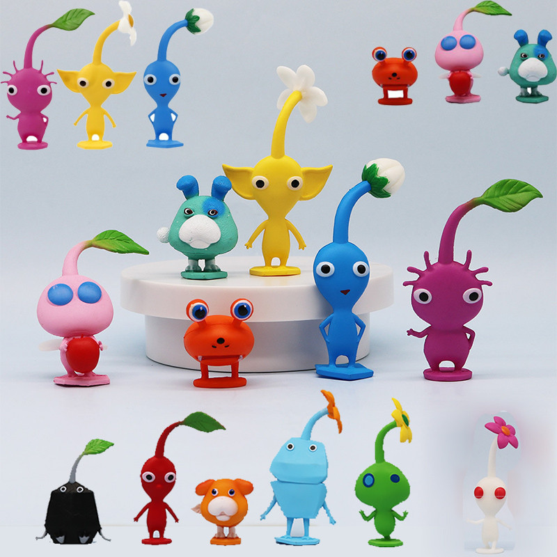 Pikmin Nhân Vật Hành Động Mô Hình PIKMIN Trò Chơi Nhân Vật Trang Trí Bộ Mô Hình Búp Bê
