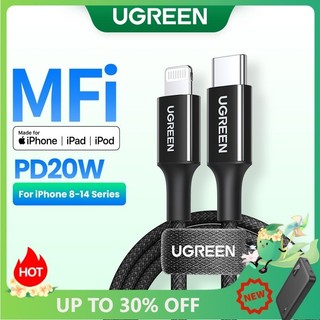 【MFI Certified】UGREEN Cáp sạc cổng usb-c sang lightning 480mbps thích hợp cho Apple 14/13/13 pro/ipad/macbook pro