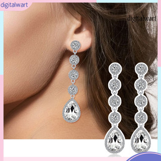 [Digitalwart] 1 Đôi Bông Tai Tòn Ten Kim Cương Giả Lấp Lánh Không Kích Ứng Chống Rỉ Sét Phù Hợp Với Thời Trang Bông Tai Quyến Rũ Phụ Kiện Trang Sức