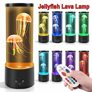 Jellyfish Lava Lamp Jellyfish Aquarium Tank Night Light 17 Color Changing+Remote