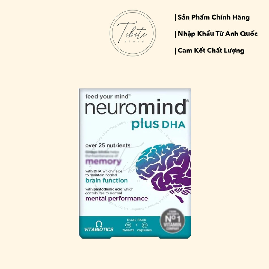 Vitamin Bổ Não Vitabiotics Neuromind  Plus DHA 56 Viên