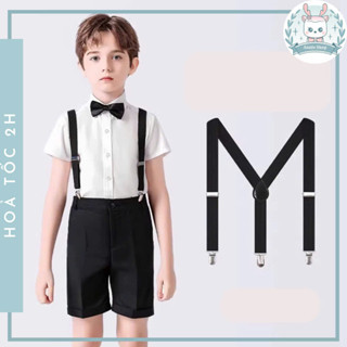 Yếm bé trai, đai quần công tử, đai quần yếm chữ Y co giãn cho bé trai dự tiệc, đám cưới, chụp ảnh Annieshop
