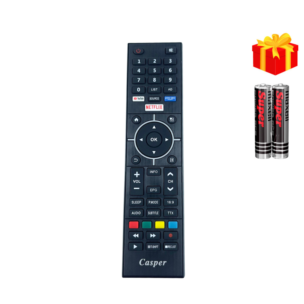 Remote điều khiển tivi Casper Mã 03 SMART, điều khiển TV Casper NETFLIX - Tặng kèm pin - GDBG