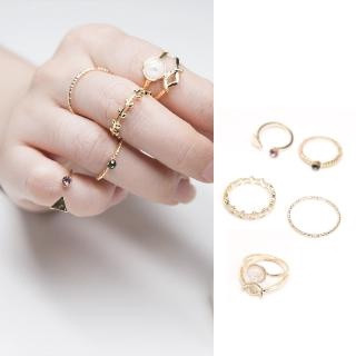 Bộ 5 Chiếc Nhẫn Nữ Thời Trang Đơn Giản