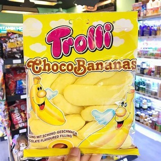 Kẹo Marshmallow Trolli Vị Chuối Nhân Chocolate Phủ Đường 150gr