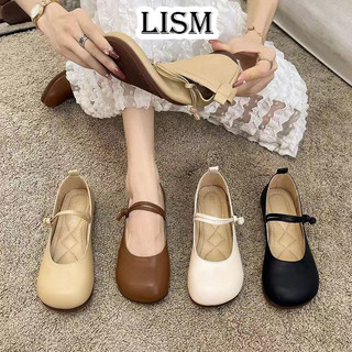 LISM Giày búp bê giày nữ đế cao Bốt Nữ Chống trơn trượt Tiện dụng Điệu đà Dễ dàng phối đồ FLF2410SUG 5Z240131