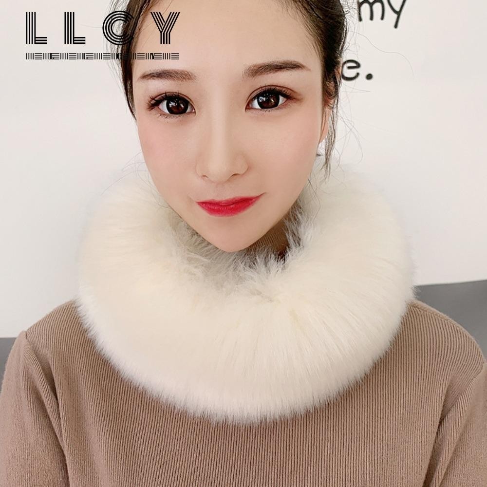 LLCY Khăn Choàng Cổ Giả Lông Thú Dài 53cm Giữ Ấm Mùa Đông Thời Trang Cho Nữ