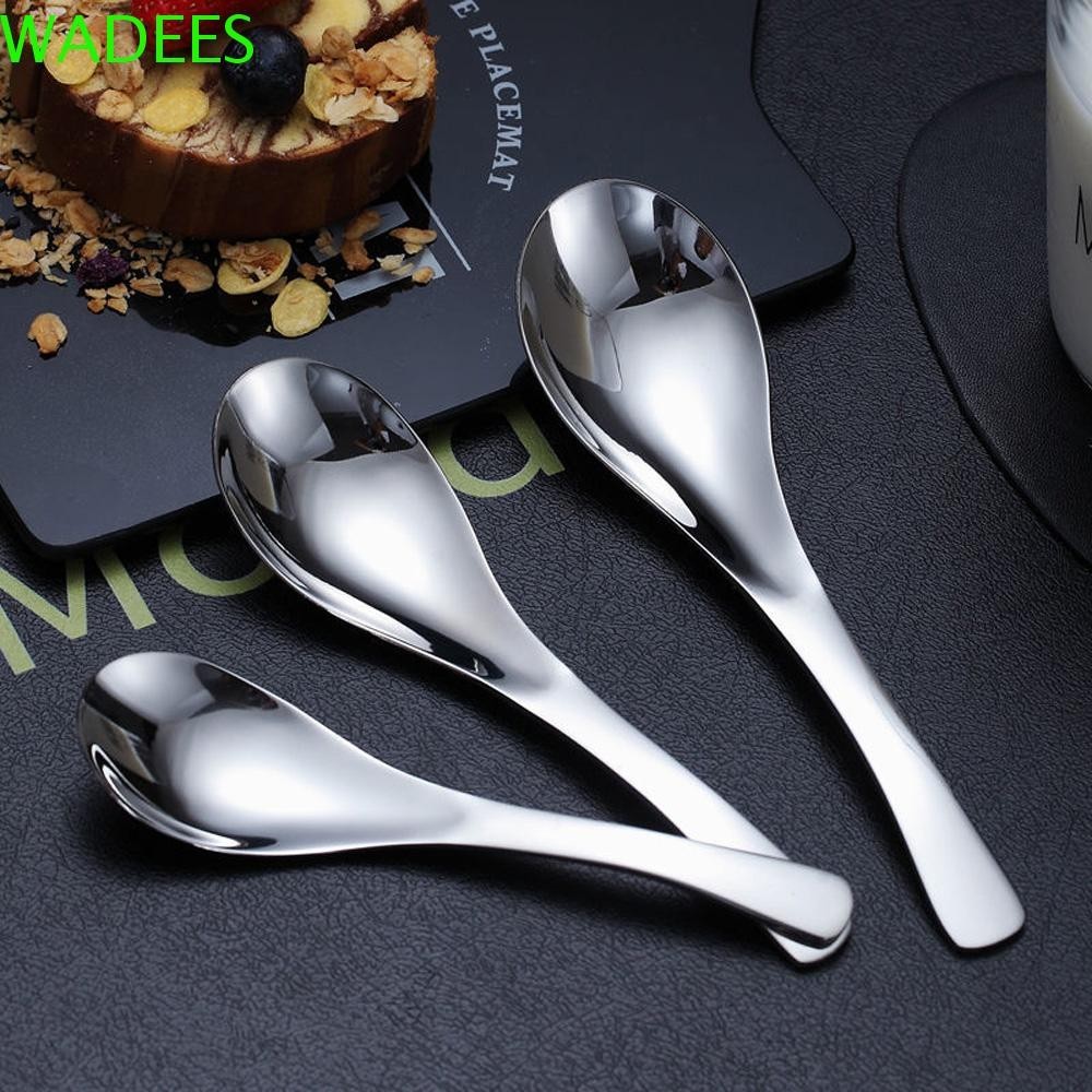 Wadees Thìa Canh Earl Làm Dày Tay Cầm Dài Bánh Inox Món Tráng Miệng Đồ