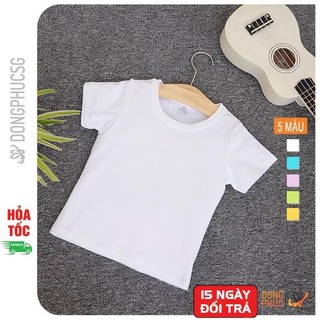Áo thun trẻ em phông trơn unisex đủ size bé trai bé gái thun mềm mịn co giãn 4 chiều mềm mịn