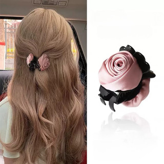 Hoa hồng nhỏ kẹp tóc chất lượng cao lưng đầu móng vuốt kẹp buộc tóc phụ kiện tóc