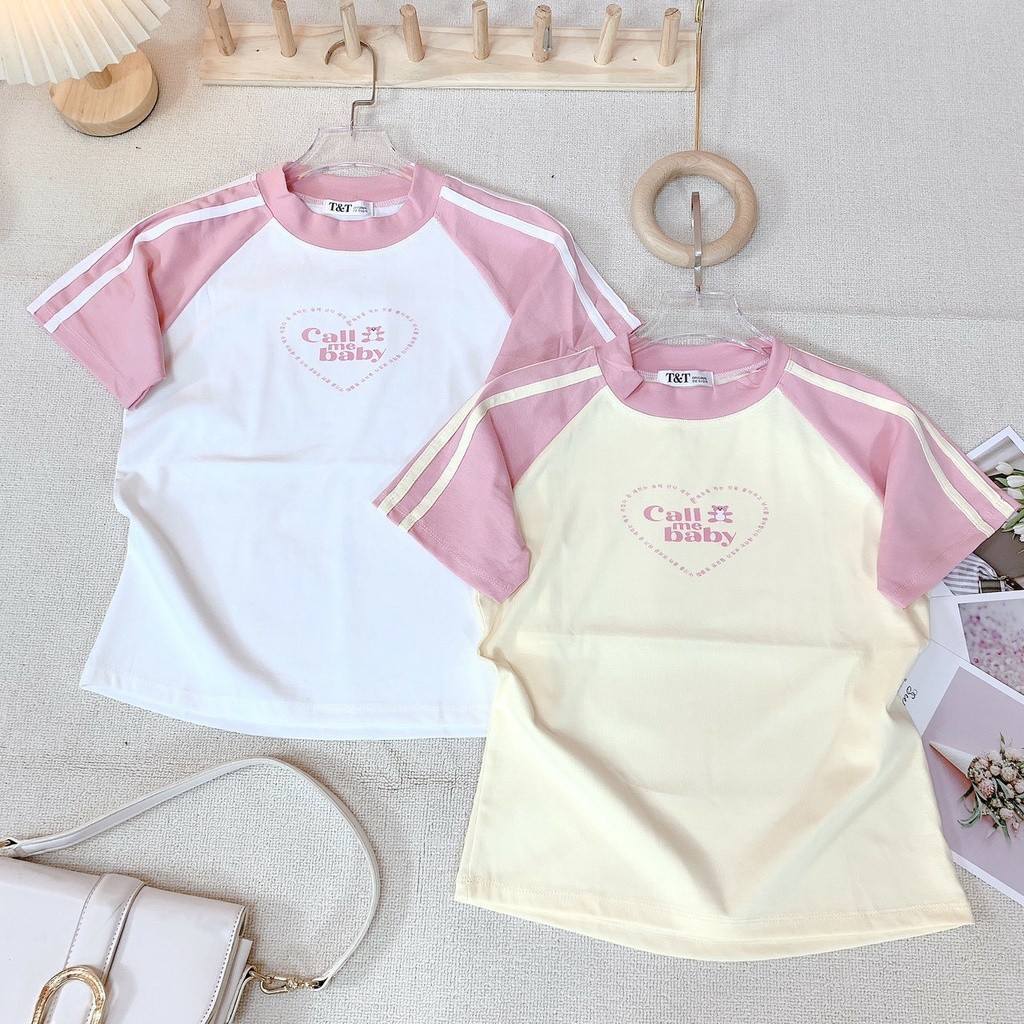 Áo thun babytee dáng ôm in Call Me chất cotton Borip Quảng Châu 4 Chiều - Thiên An Shop