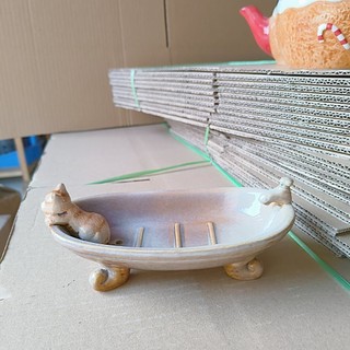 [LƯU Ý MÔ TẢ] Khay xà bông gốm sứ decor 3D