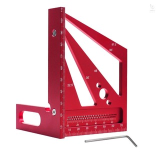 Nâng cấp thước đo chế biến gỗ hệ mét / inch hợp kim nhôm đa góc 3d 22,5 / 30 / 45 / 60 / 67,5 / 90 độ thước vuông thước kẻ thước kẻ tam giác miter cho kỹ sư thợ mộc craf