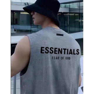 Thời trang bán sợ chúa essentials fog đôi dòng áo vest cổ tròn áo chui đầu không tay áo vest