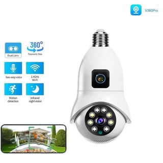 1080p camara wifi camera light e27 v380 pro bóng đèn thông minh có camera không dây 360 ptz camera ống kính kép