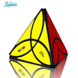 Funslane Qiyi Magic Cube Clover Shape Pyramid Stickerless 3x3 Smooth Speed Cube Đồ chơi giáo dục