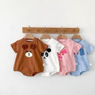 Body chip hình thú Bodysuit Áo liền quần cho bé sơ sinh bé trai bé gái Jumpsuit Heo Gấu Voi Tai Rời SLH175
