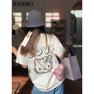 RANMO áo phông áo thun nữ croptop baby tee xu hướng Minimalist Korean Trendy  WTX2430JVK 12Z240321