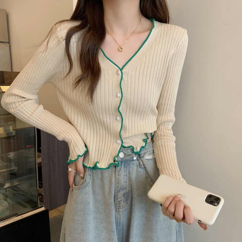 Áo sơ mi nữ dài tay cổ chữ V J102