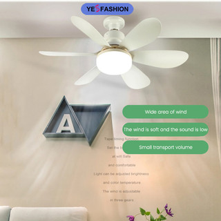 Quạt trần hiện đại Yesfashion có điều khiển từ xa, Quạt trần có đèn nhiệt độ 3 màu, chức năng bộ nhớ,
