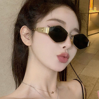 Kính râm nam nữ hình kim cương Kính râm khung kim loại Kính râm