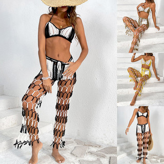 Bán Buôn Quần Đi Biển Top Set Lưới Đi Biển Quần Màu Phòng Rỗng Tay Móc