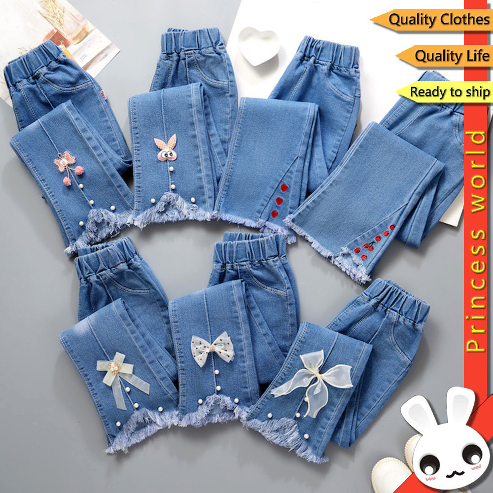 Quần Trẻ Em Quần Jean Denim Thời Trang Quần Legging Cho Bé Gái Co Giãn Quần Jean Quần Cho Trẻ Em Bé Gái Quần Áo 3-12 Tuổi