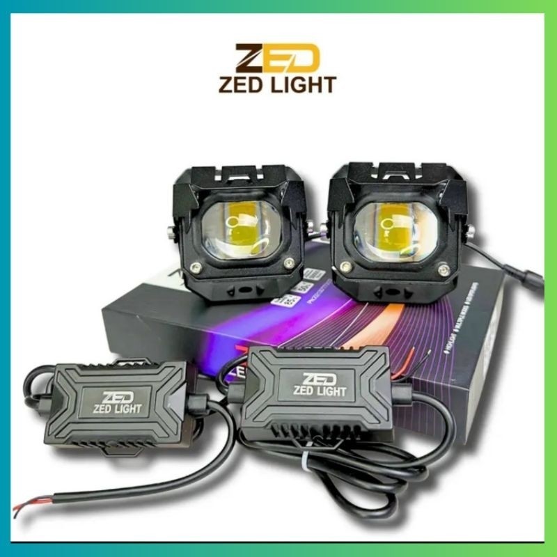 Đèn trợ Sáng F32X - ZED Light. Cos vàng, pha trắng 60W, Phụ kiện pass, ốc đầy đủ( tặng công tắc tắt 