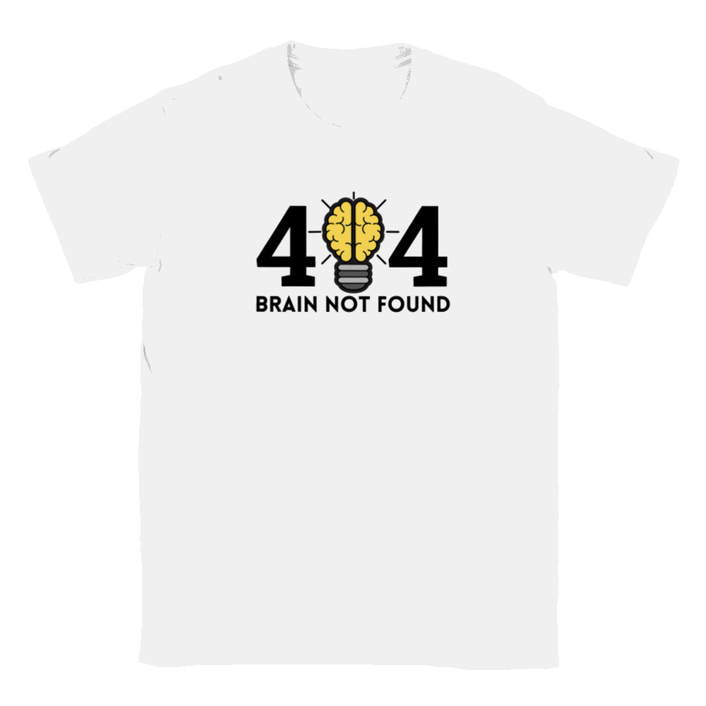 Bánh quế 2024 cho bạn bè Áo thun 404 Brain Not Found XS-3XL